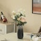 Uniquewise Contemporary Black Table Vase with Dripping Crystal Look and Scalloped Opening Design, 8 Inch QI004358.M - alternate 4
